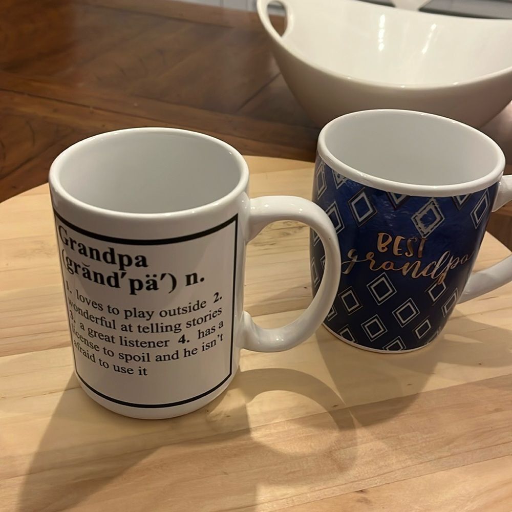 Definition of a Grand PA & “Best Grandpa” ceramic coffee cup mug set (2 total)